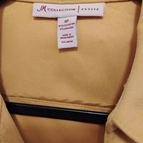 JM Collection Tan Utility Jacket with Classic Design - Picture 2 of 2